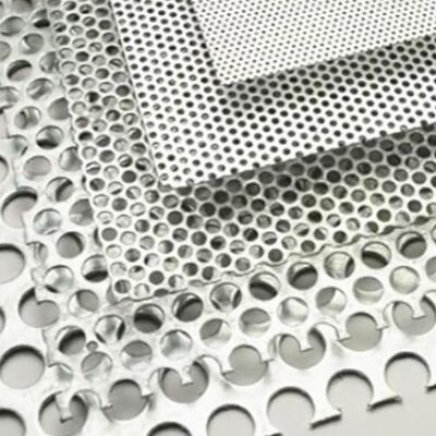 Perforated Metal with Round Holes in Stainless Steel
