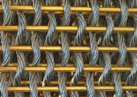 πλέγμα προσόψεων χαλκού 0.45mm 0.6mm, διακοσμητικό υφαμένο πλέγμα καλωδίων